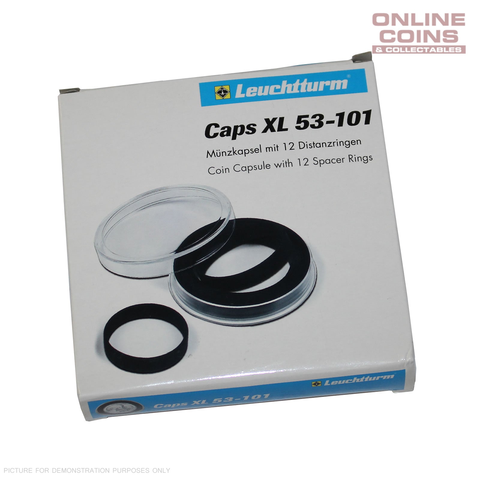 Lighthouse CAPS XL 53-101mm Adjustable Coin Capsule - Ideal 1kg Coin Storage